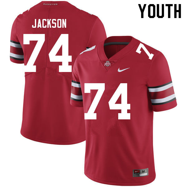 Youth Ohio State Buckeyes #74 Donovan Jackson Red Authentic College Stitched Football Jersey 23PN043GC